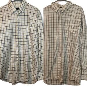 Kenneth Roberts and Covington Long-Sleeve Button-Up Dress Shirts (2) L